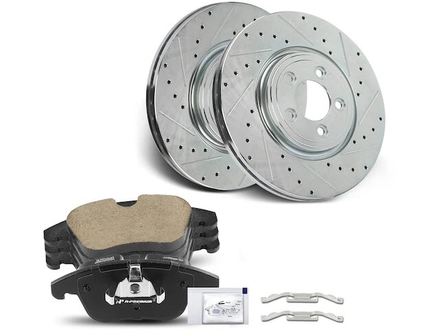 Kit de pastillas de freno delanteras y rotor para Jaguar XJ8 2006-2009 4,2 L V8 2008 2007 YK475JB Foto 1 de 1