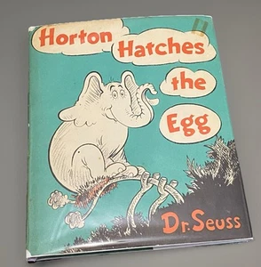 Dr. Seuss Horton Hatches The Egg First Edition Vintage 1940 HC/DJ Random House - Foto 1 di 24