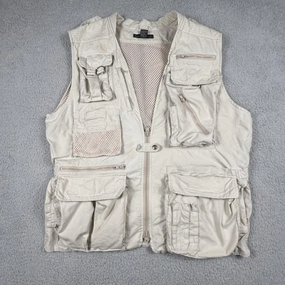 Chaleco De Colección Banana Republic Hombres Grande Caqui Viaje Fotógrafo Utilidad Malla Safari Foto 1 de 4