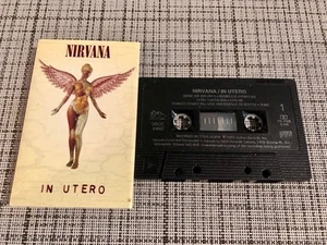 NIRVANA "IN UTERO" BLACK CASSETTE (1993, Canada) DGCC-24607 GRUNGE - Picture 1 of 2