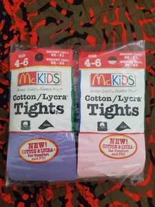 Tights Leotards McKids Child Toddler Girl 4 - 6 / LILAC, PINK & YELLOW 3 Pack - Picture 1 of 6