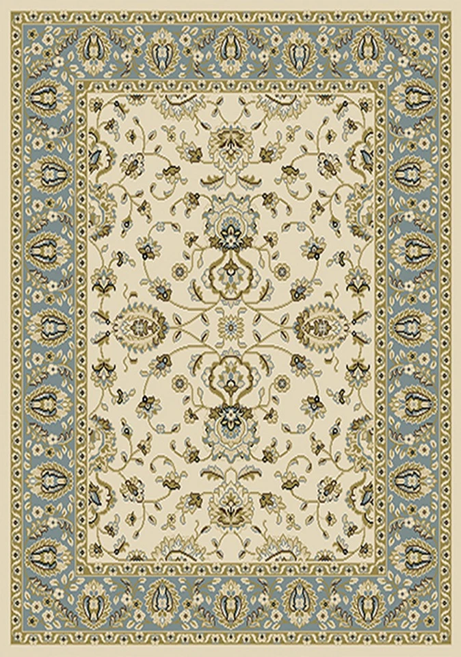 Tapete de área tradicional Oriental Vines 5x8 tapete de fronteira persa - real 5'2"x7'2" - Imagem 1 de 1