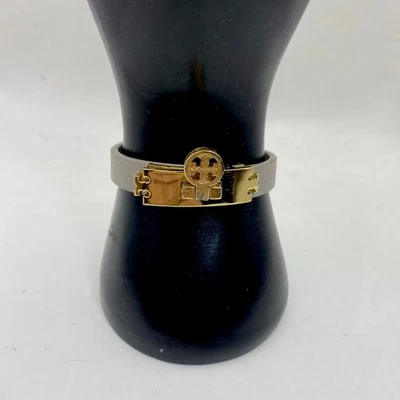 Tory Burch Turnlock Leather Bracelet. 6” Inch - Image 1 of 4
