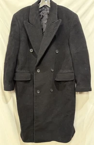 Vintage Pierre Cardin Herren Wollmantel Gr. 40 S schwarz lang Mantel Classic Fit - Bild 1 von 11