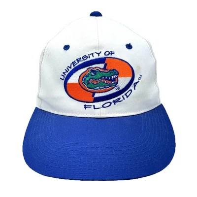 Gorra de Colección Florida Gators SnapBack Azul Blanco Escritura Años 90 Y2K Ajustable * Foto 1 de 4