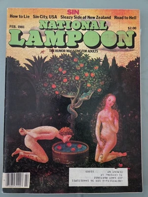 NATIONAL LAMPOON MAGAZINE FEBRUARY 1981 PARODY CLASSIC! SIN ISSUE - Image 1 of 2