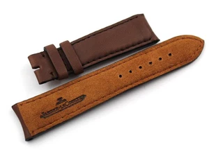 Jaeger Le-Coultre Cinturino Cuoio Marrone Vintage 20/18mm Ansa Curva Ricambi New - Picture 1 of 5