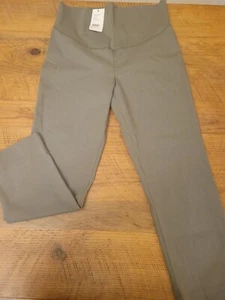 Ripe Maternity Capri Suzie Pants Size M 32" Stretch Putty Khaki  - Picture 1 of 8