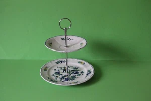 zauberhafte zweistöckige Etagere Teller Villeroy und Boch Phönix Blau 018531 - Picture 1 of 1