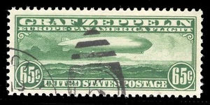 MOMEN: US STAMPS #C13 GRAF ZEPPELIN USED PSE GRADED CERT XF-90J LOT #79171 - Picture 1 of 3