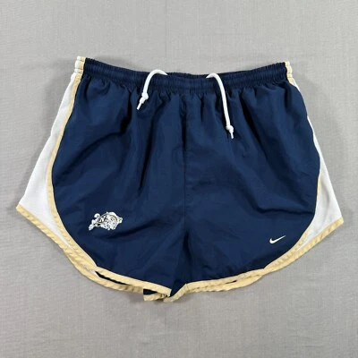 VTG Nike Navy Midshipmen Running Shorts Womens Large Lined Naval Academy - Image 1 of 4