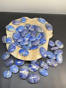 Lapislazuli ,  Cabochen , Handgeschliffen, Natürlich, Edelstein, Heilstein - Foto 1 di 15