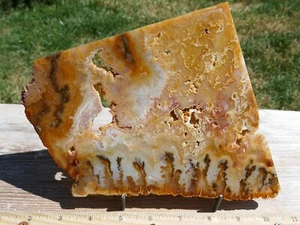 TCR REGENCY PLUME ACHAT/JASPIS/LAPIDAR POLIERT PLATTE 307 GRAMM - Bild 1 von 5