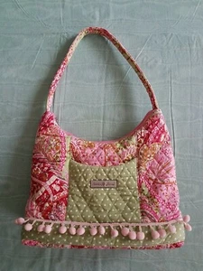 Isabella's Journey Pink, Green, White Quilted Purse, Bag - Picture 1 of 3