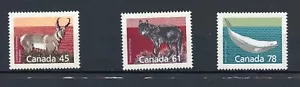 Canada MNH #1172 1175 1179 Mammal Defins 1990 J669 - Foto 1 di 1