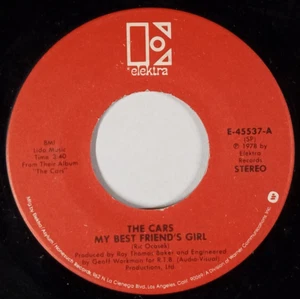 THE CARS: My Best Friend's Girl / Don't Cha Stop ELEKTRA 7" Single 45 RPM - Picture 1 of 2