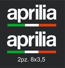 2 Adesivi APRILIA con tricolore