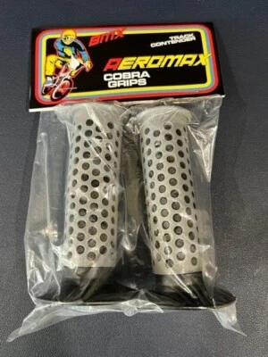 OAKLEY AME HARO GT REDLINE SKYWAY SE COBRA BMX BIKE GRIPS BLACK GREY VINTAGE OAKLEY DECAL DB GRAY DIAMOND BACK F1