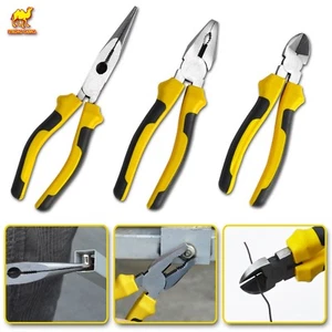 3pc Insulation Set 6" Diagonal Cuttiing Nipper 7" Pincer 8" Nipper Cable Pliers - Picture 1 of 10