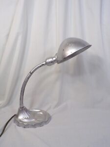 Vintage Cast Metal Gooseneck Lamp for Repair Refurbish Needs rewire