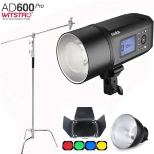 Godox AD600Pro Witstro 2.4G TTL Outdoor Flash Kit+ Reflector+ Honeycomb+ C Stand - Foto 1 di 11