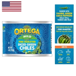 Fire Roasted Diced Green Chiles, Mild, 4 oz Pack of 12 - Picture 1 of 10