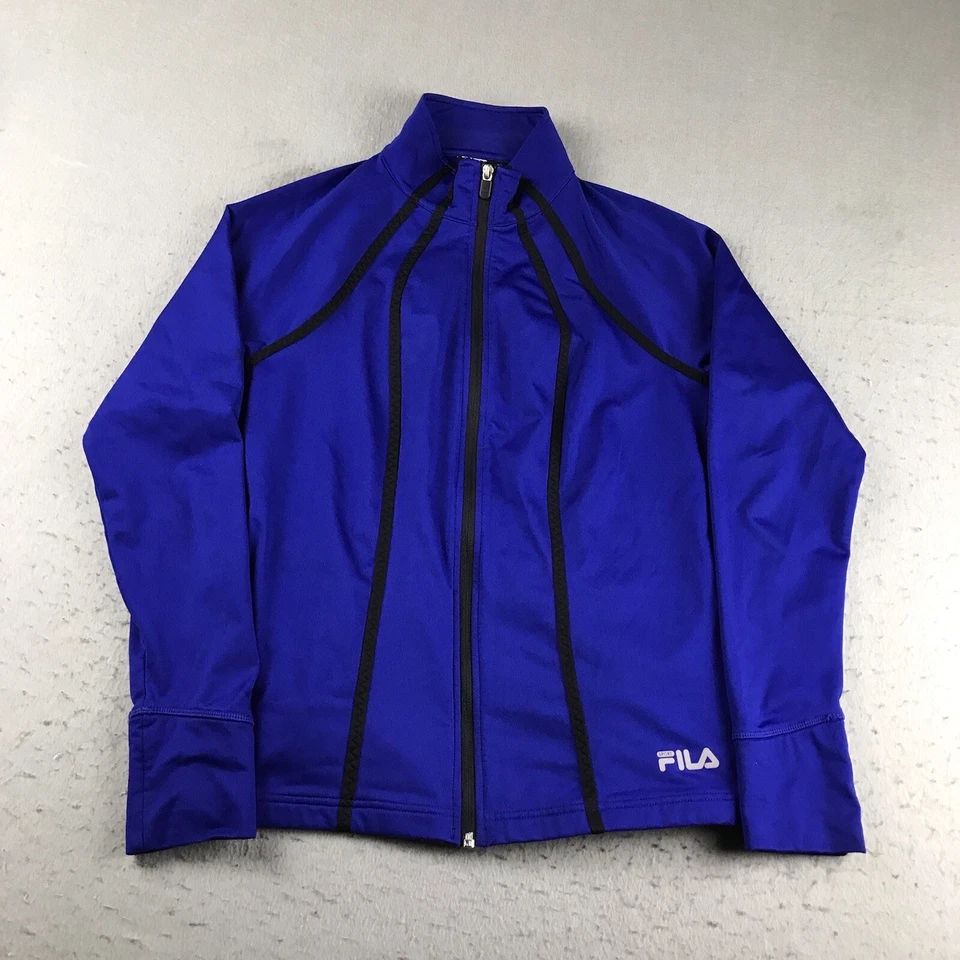 Fila Sport Sweatshirt Womens Medium Blue Full Zip Performance Activewear Top - Image 1 of 4