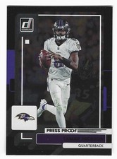 2022 Donruss Press Proof Black #189 Lamar Jackson 04/10 - Baltimore Ravens SSP