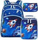 Kids Backpack for Boys Girls Space Preschool Bookbag with Lunch Box Pencil Ca...