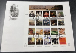 #3236 Four Centuries of American Art Complete Pane on LARGE FDC ARTCRAFT - Picture 1 of 1