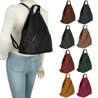 Damen Cityrucksack Damenrucksack Stadt Bodybag Rucksack Backpack Kunstleder - Bild 1 von 4