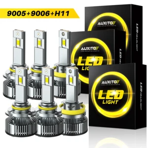 Combo Kit 9005 9006 H11/H16 LED Headlamps High Low Beam Bulb White Fog Light Y19 - Picture 1 of 12