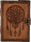 New Owl Journal For Men & Women Writing Notebook Handmade Leather Bound 7x5"
