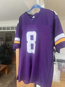 VIKING #8 KIRK COUSINS MEN'S PURPLE JERSEY STITCHED SIZE XL - Picture 1 of 10