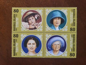 2002 Marshall Islands - Sc# 810 Queen Mother Elizabeth - Block of 4 - MNH - Picture 1 of 1