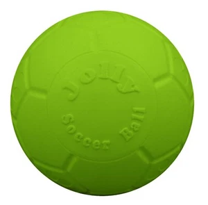 Jolly Pets Soccer Ball Green 6 inch Apple Scented Rubber Chew Toy for Dogs - Picture 1 of 7