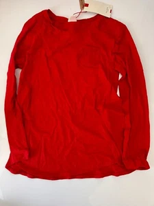 Girl Kid Children Zara Red Embroidery Plain Red T-Shirt Tee Tops Shirts 140cm - Picture 1 of 10