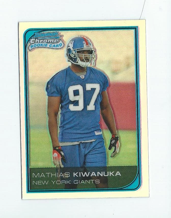 2006 Bowman Chrome Refractor #250 Mathias Kiwanuka RC Rookie Giants - Image 1 of 1