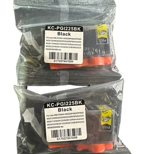 PGI-225BK 2 Packs of Ink Cartridges for Canon PIXMA MX882 MG5220 - NEW Black - Picture 1 of 4