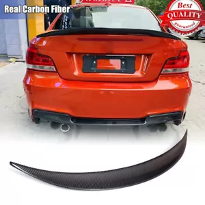 Spoiler bagagliaio posteriore in fibra di carbonio labbro alare per BMW Serie 1 E82 120i Coupè 2007-13 - Foto 1 di 12