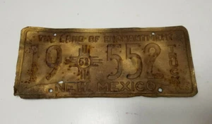 Placa de matrícula vintage Nuevo México 1951 19 552 placa de camión rara - Imagen 1 de 6