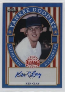 Hoja A Bronx Legacy Yankee Doodles 2024 azul prismático/15 Ken Clay #YD-KC1 automático - Imagen 1 de 3