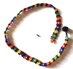 Vintage Multicolor Floral Necklace Needs Repair - Bild 1 von 5