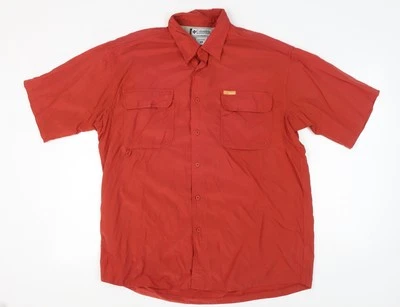 Columbia Men's Red Short Sleeve Button-Up Shirt XL - Image 1 of 4