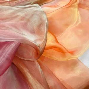 Multi-coloured RAINBOW Organza Fabric Backdrops Draping Window Net Curtains 60" - Picture 1 of 10