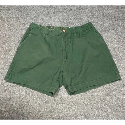 Pantalones Cortos Informales Chubbies Para Hombres Cintura Elástica Verde Mediano Algodón Estampado de Paleta Foto 1 de 4