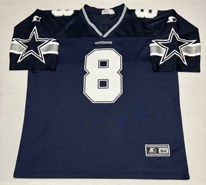 Vintage Starter Troy Aikman Blue Jersey Dallas Cowboys Size 54 XXL 90s NFL - Picture 1 of 10