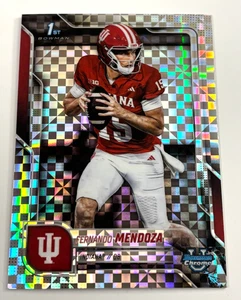 Tarjeta Fernando Mendoza 2025 Bowman Chrome U University Xfractor 1st RC - Imagen 1 de 2