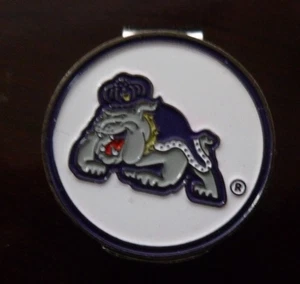 JMU James Madison University Dukes 1" Golf Ball Marker 2Sided Hat Clip - Picture 1 of 4