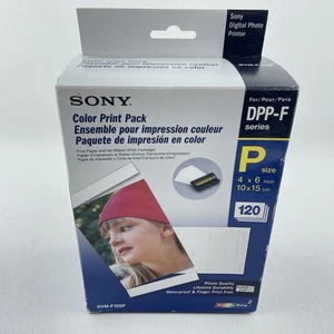Sony SVM-F120P Color Print Pack DPP-F 4X6 120 Photo Sheets & 3 Ink Cartridges - Zdjęcie 1 z 7